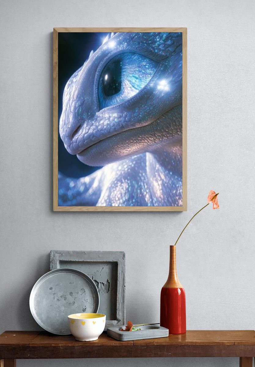 Crystal Dragon Portrait Poster. — room view 3