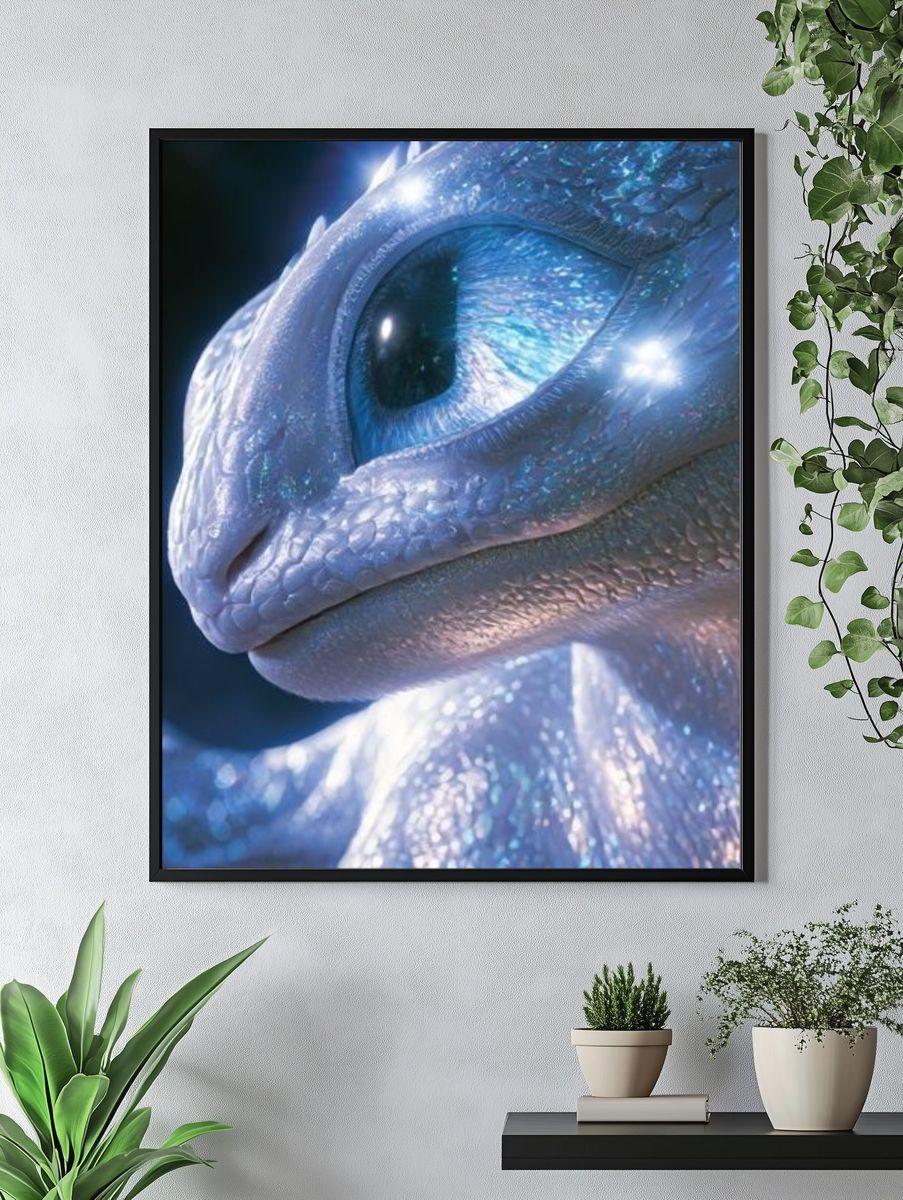 Crystal Dragon Portrait Poster. — room view 4