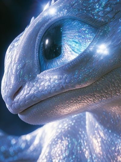 Crystal Dragon Portrait Poster. poster