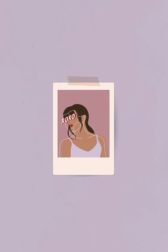 Woman frame mobile phone wallpaper. poster detail