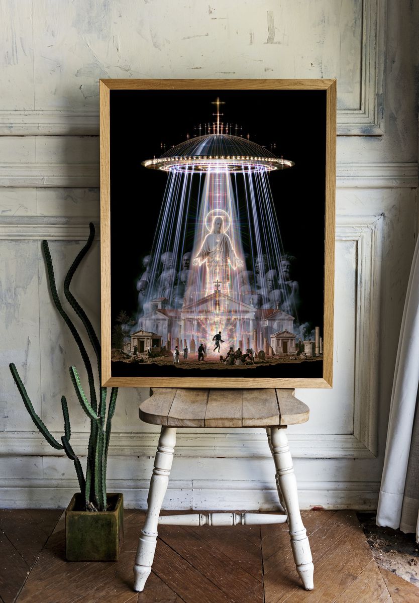 Celestial Ascension Sci-Fi Print. — room view 1