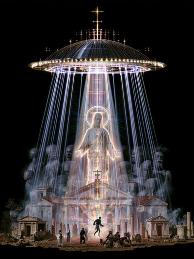 Celestial Ascension Sci-Fi Print. poster
