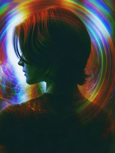 Neon Silhouette Portrait Print.