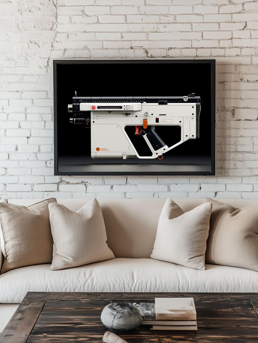 Futuristic Sci-Fi Blaster Print. — room view 1