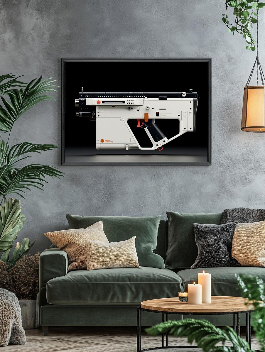 Futuristic Sci-Fi Blaster Print. — room view 4