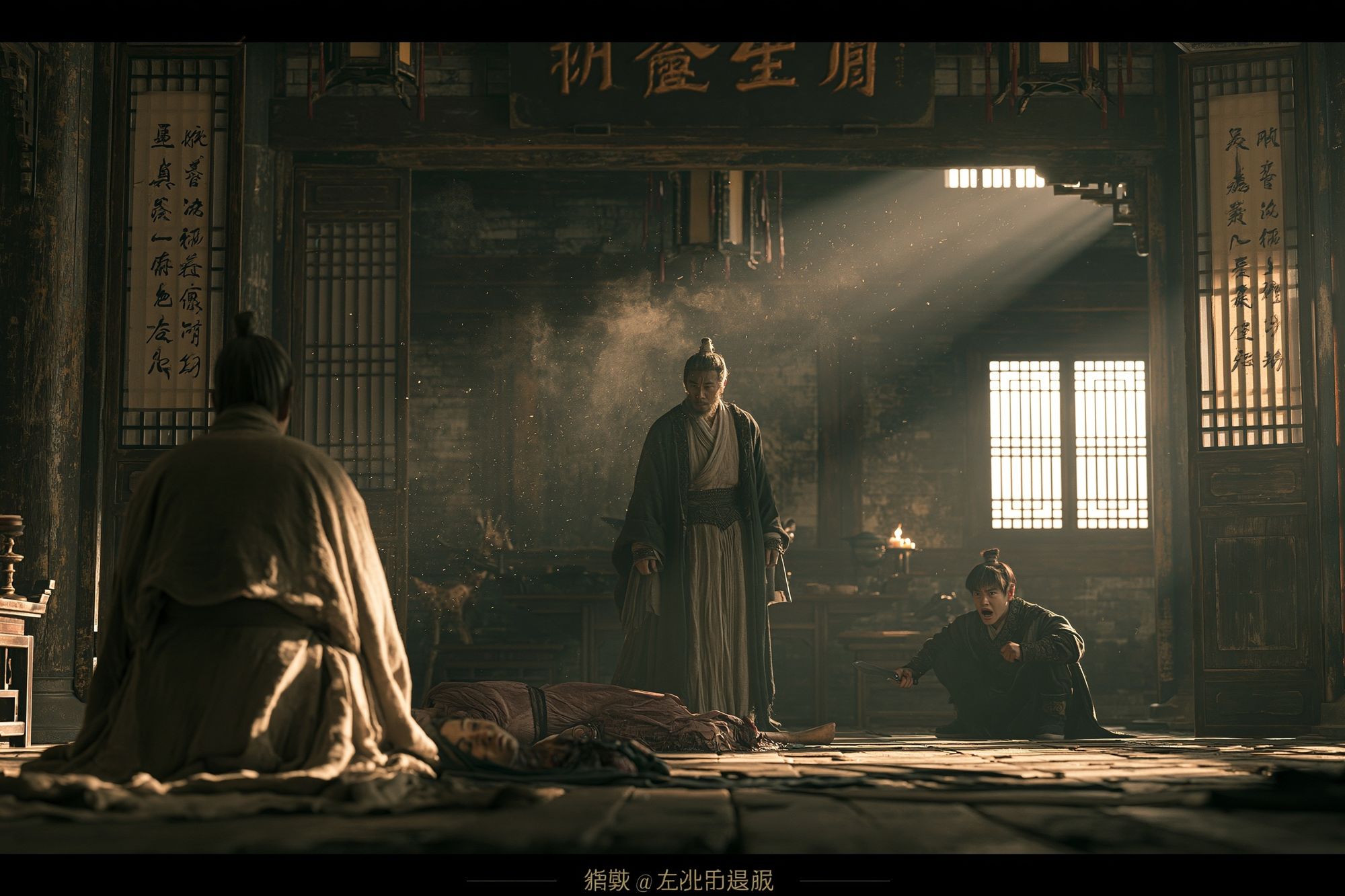 Ancient Martial Hall — Cinematic Print. poster — illustration art