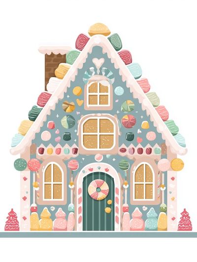 Candy House Illustration Poster. poster print