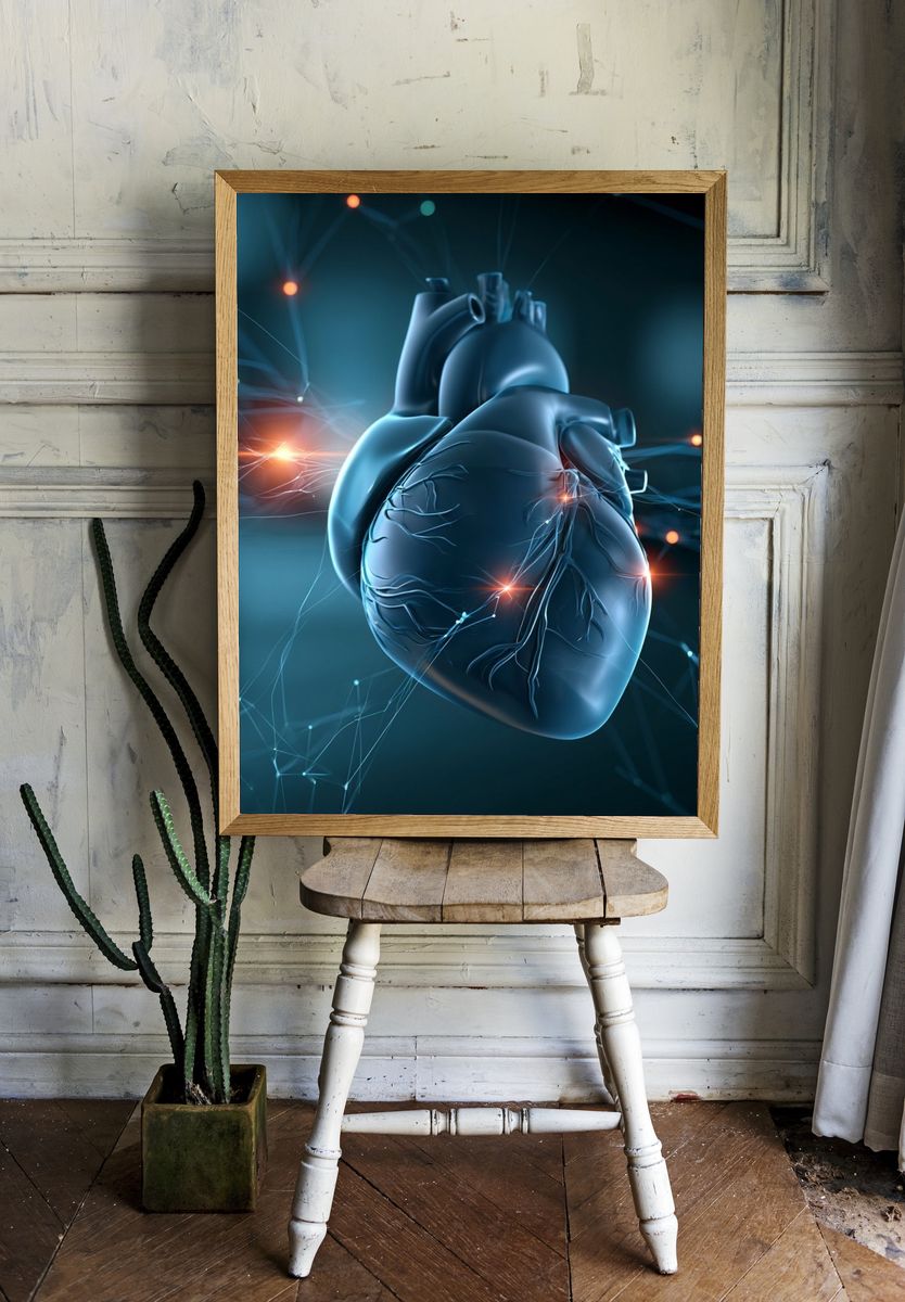 Digital Heart Anatomy Poster. — room view 1