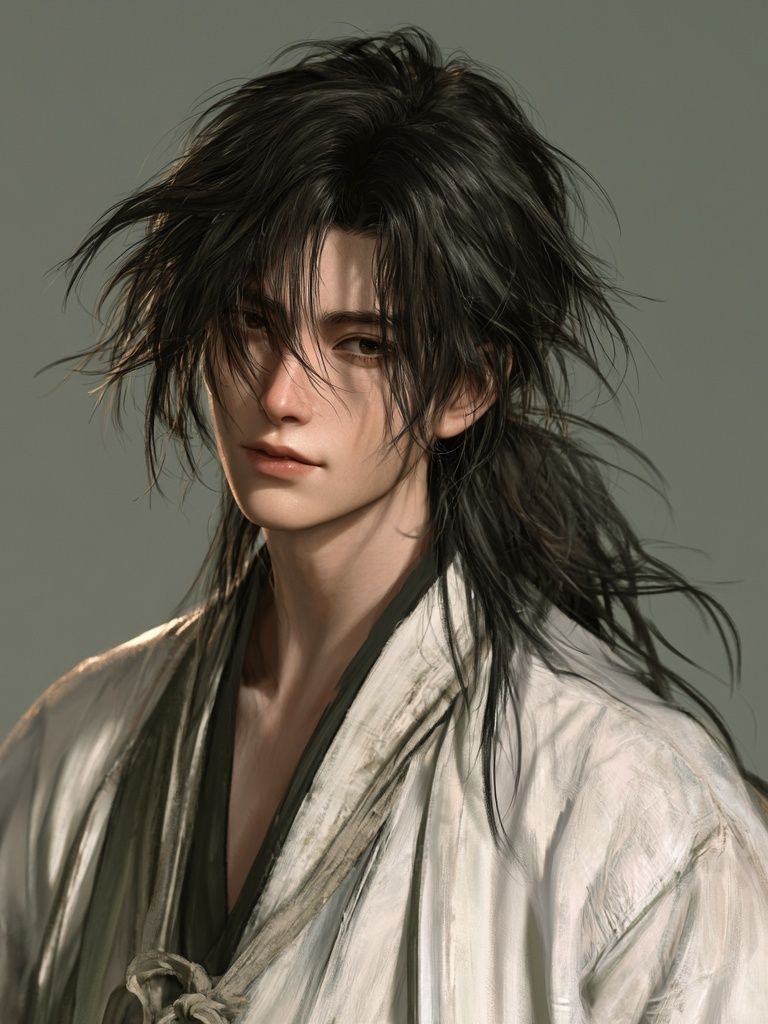 Samurai Portrait Digital Art Poster. poster — illustration art