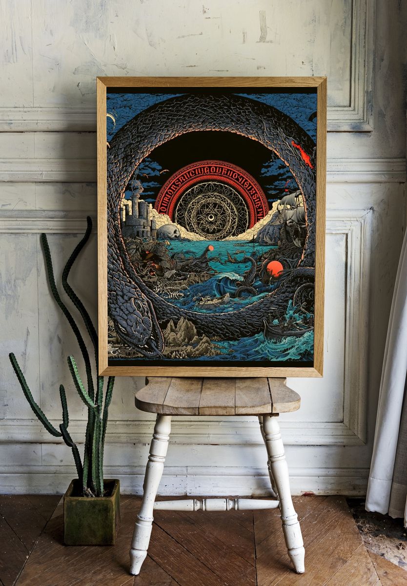 Cosmic Serpent Fantasy Print. — room view 1