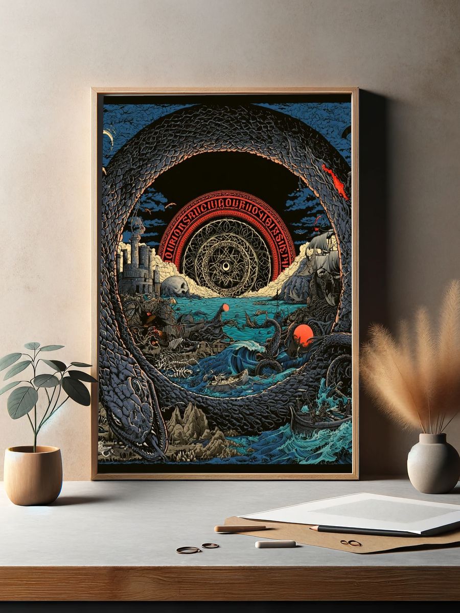 Cosmic Serpent Fantasy Print. — room view 2