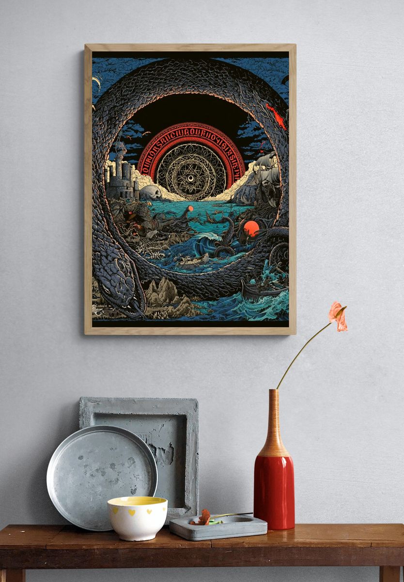 Cosmic Serpent Fantasy Print. — room view 3