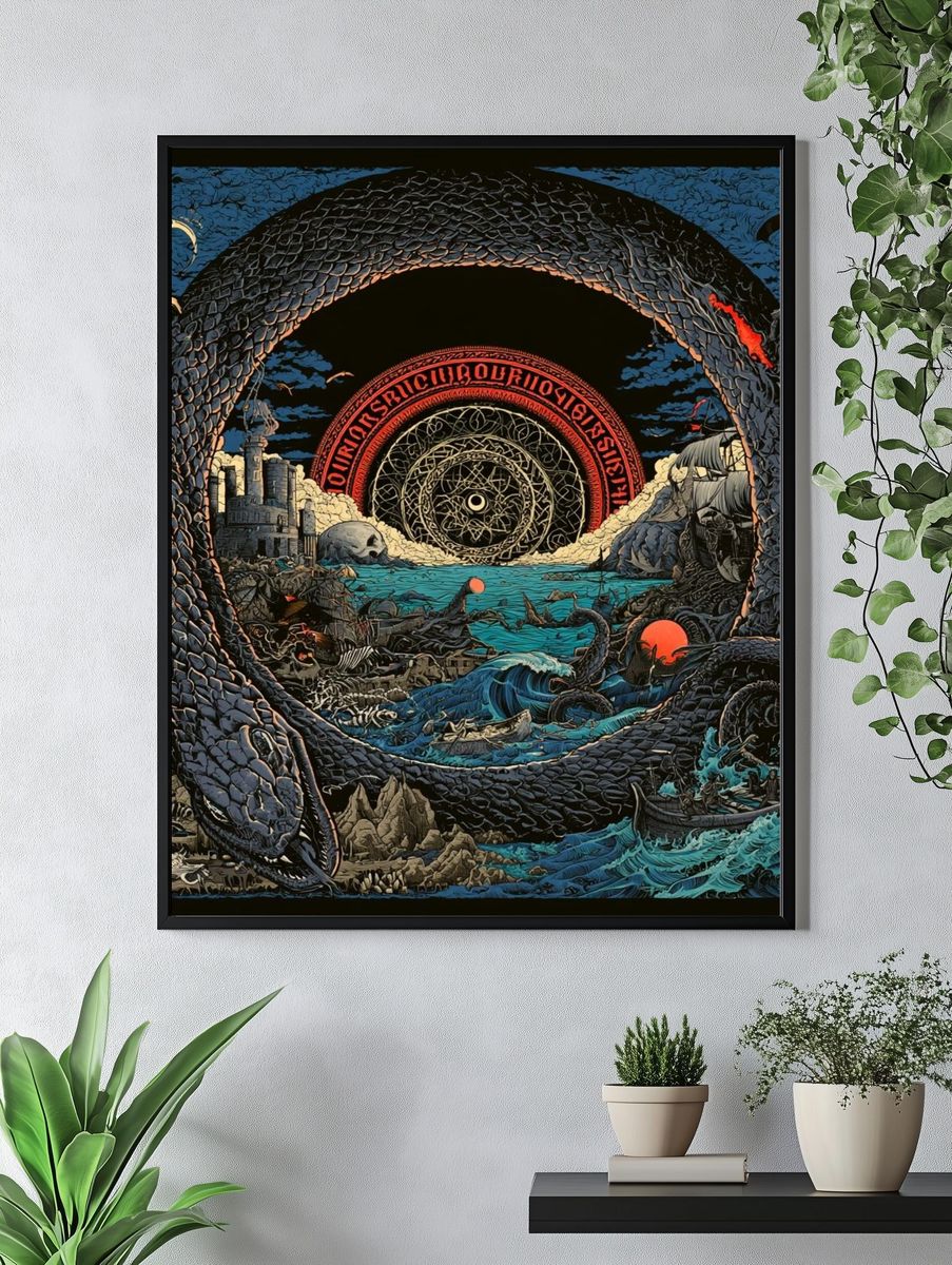 Cosmic Serpent Fantasy Print. — room view 4