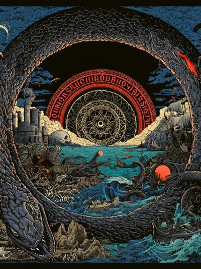 Cosmic Serpent Fantasy Print. poster