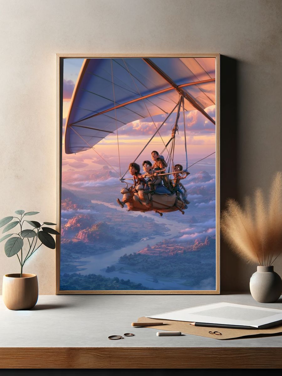 Animated Hang Glider Adventure Print. — room view 2