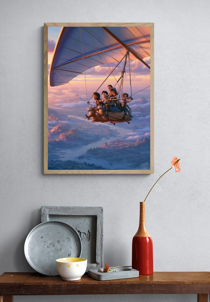 Animated Hang Glider Adventure Print. — room view 3