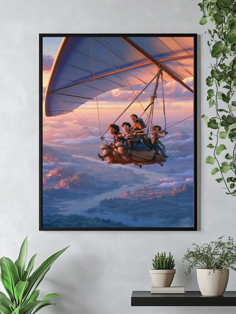 Animated Hang Glider Adventure Print. — room view 4