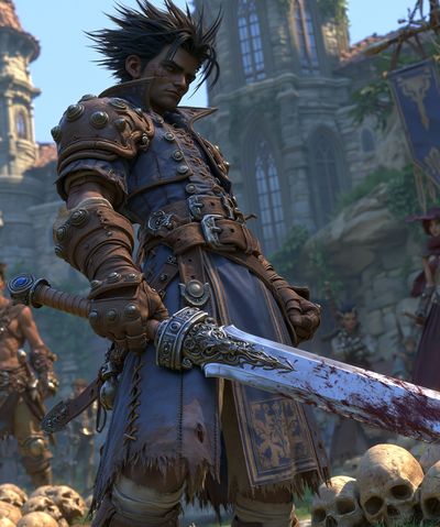 Fantasy Warrior Portrait Poster. poster print