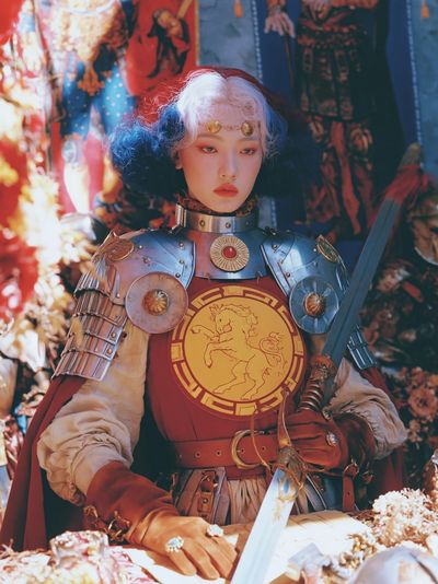 Fantasy Warrior Portrait Print. poster print