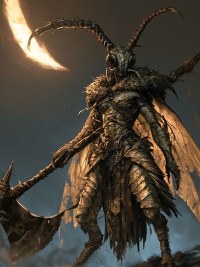 Moth Warrior Fantasy Print.