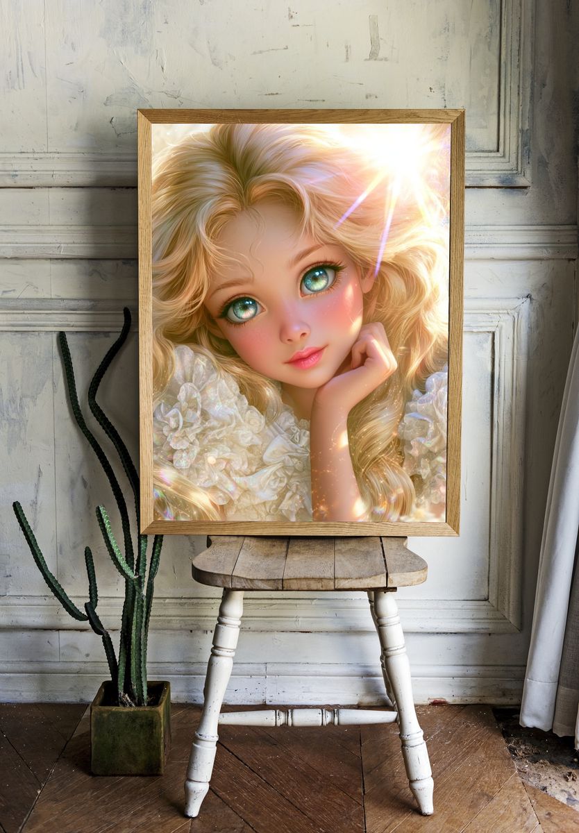Dreamy Fairy Portrait Print. — room view 1