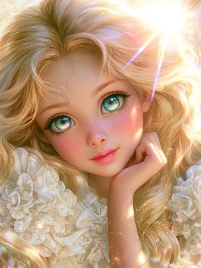 Dreamy Fairy Portrait Print. poster print