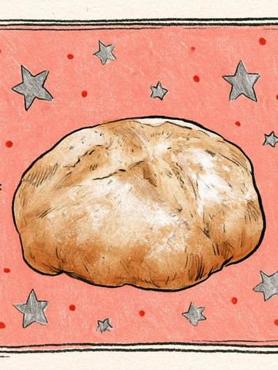 Bread and Stars Illustration Poster.