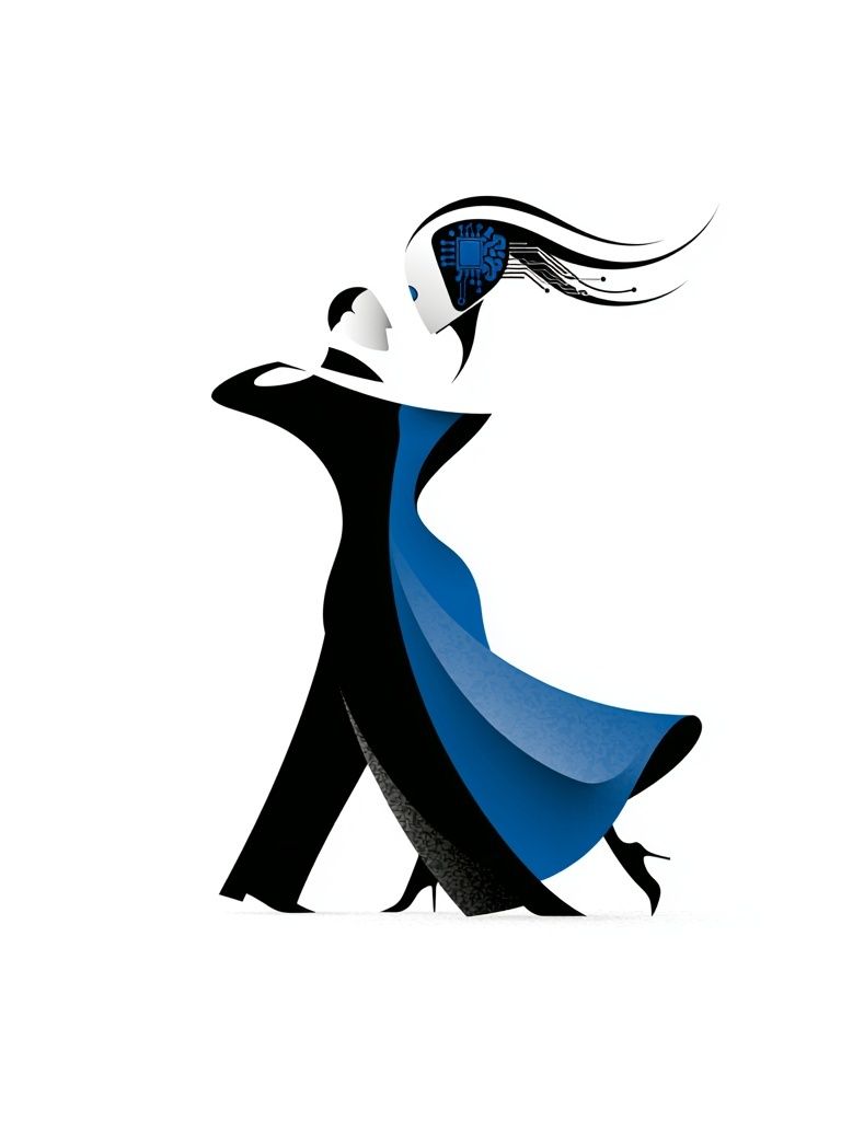 Cyber Dance Silhouette Poster. poster detail