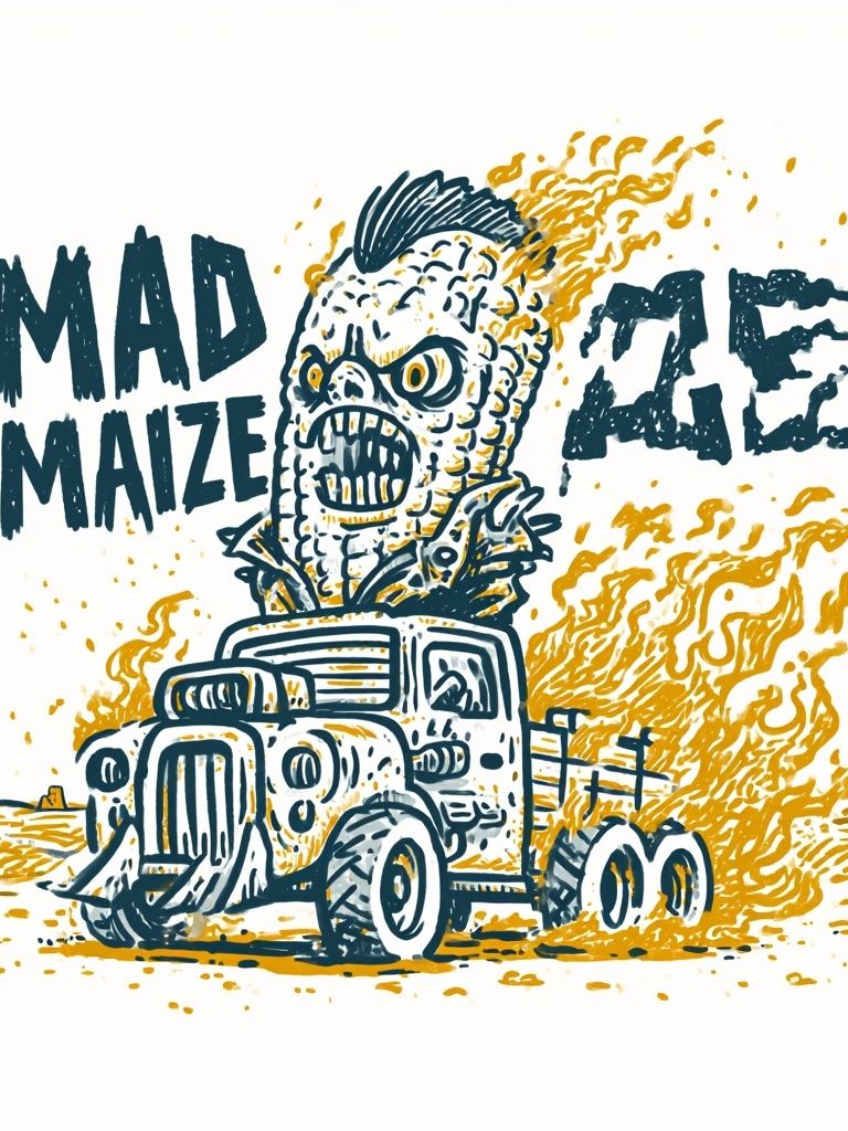 Mad Maize Monster Truck Poster. poster — illustration art
