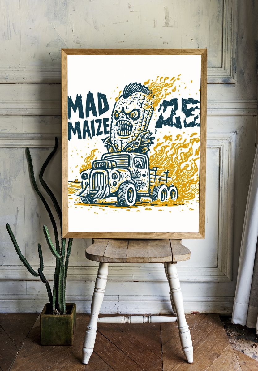 Mad Maize Monster Truck Poster. room preview