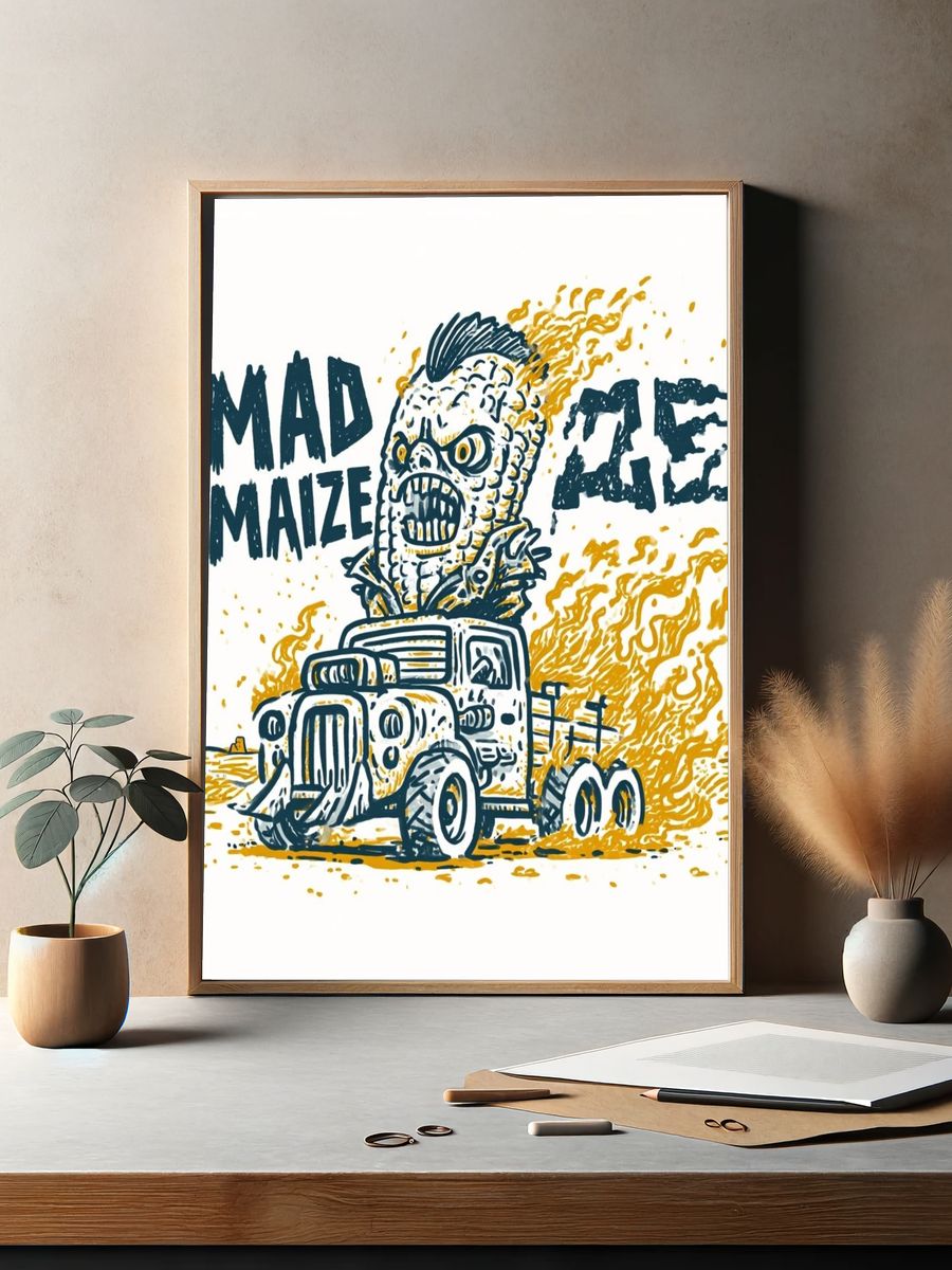 Mad Maize Monster Truck Poster. — room view 2