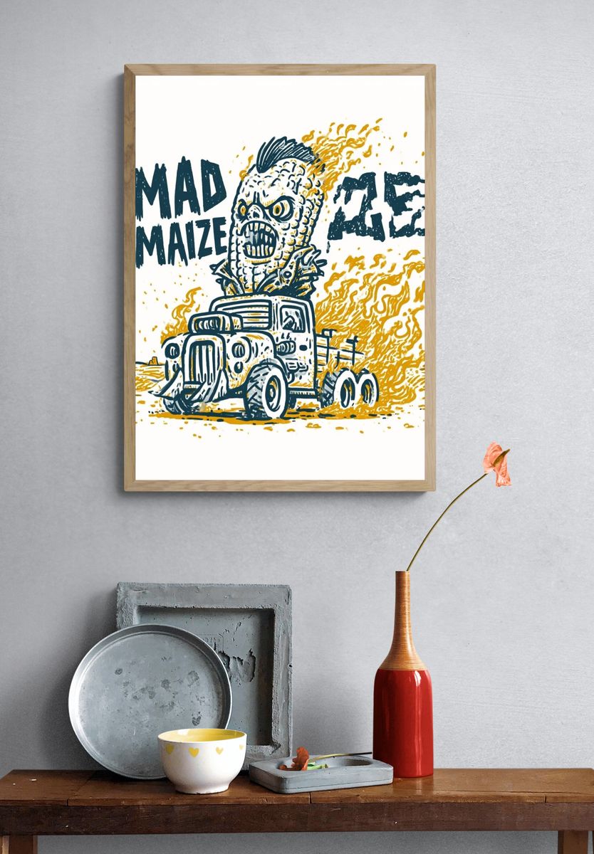 Mad Maize Monster Truck Poster. — room view 3