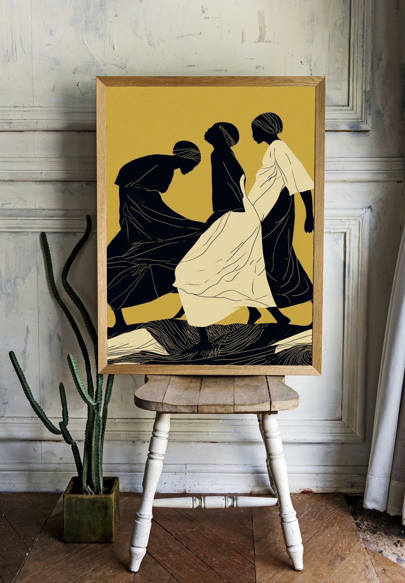 Abstract Figures — Illustration Print. — room view 1