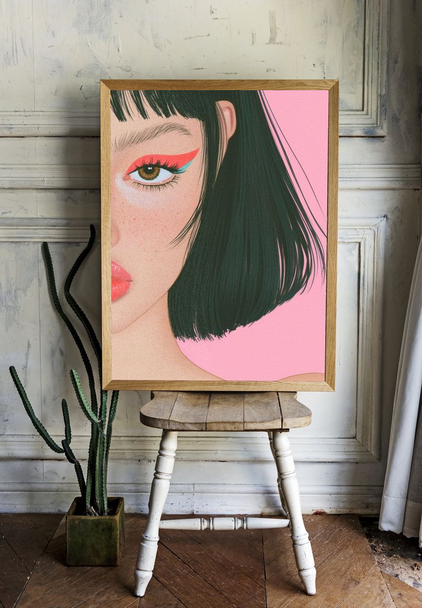 Pop Art Portrait Poster. — room view 1