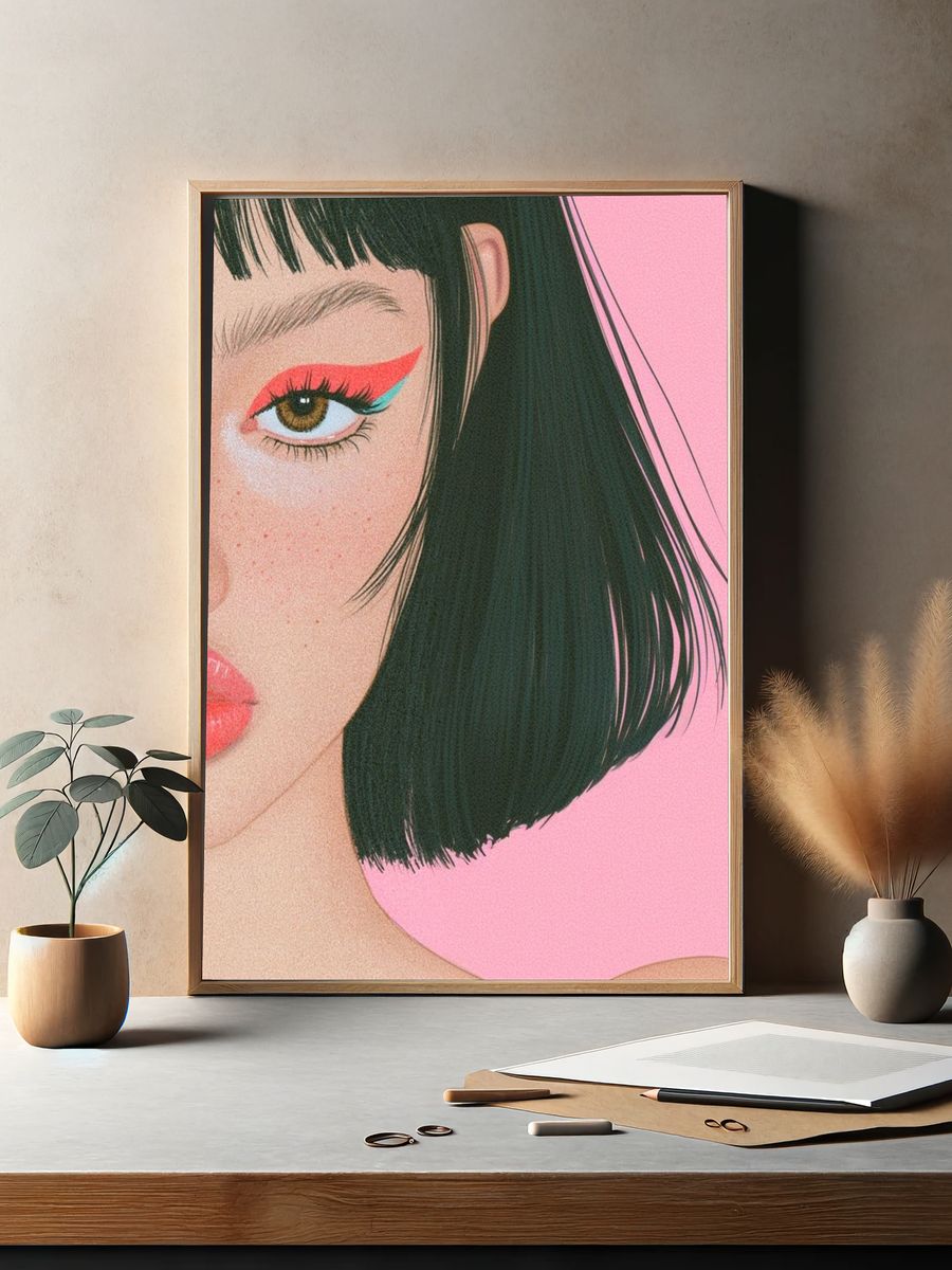 Pop Art Portrait Poster. — room view 2