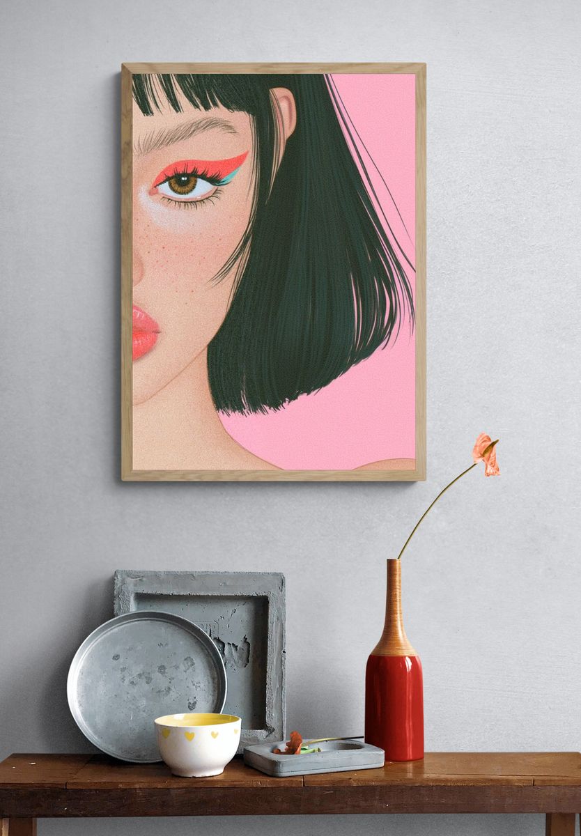 Pop Art Portrait Poster. — room view 3