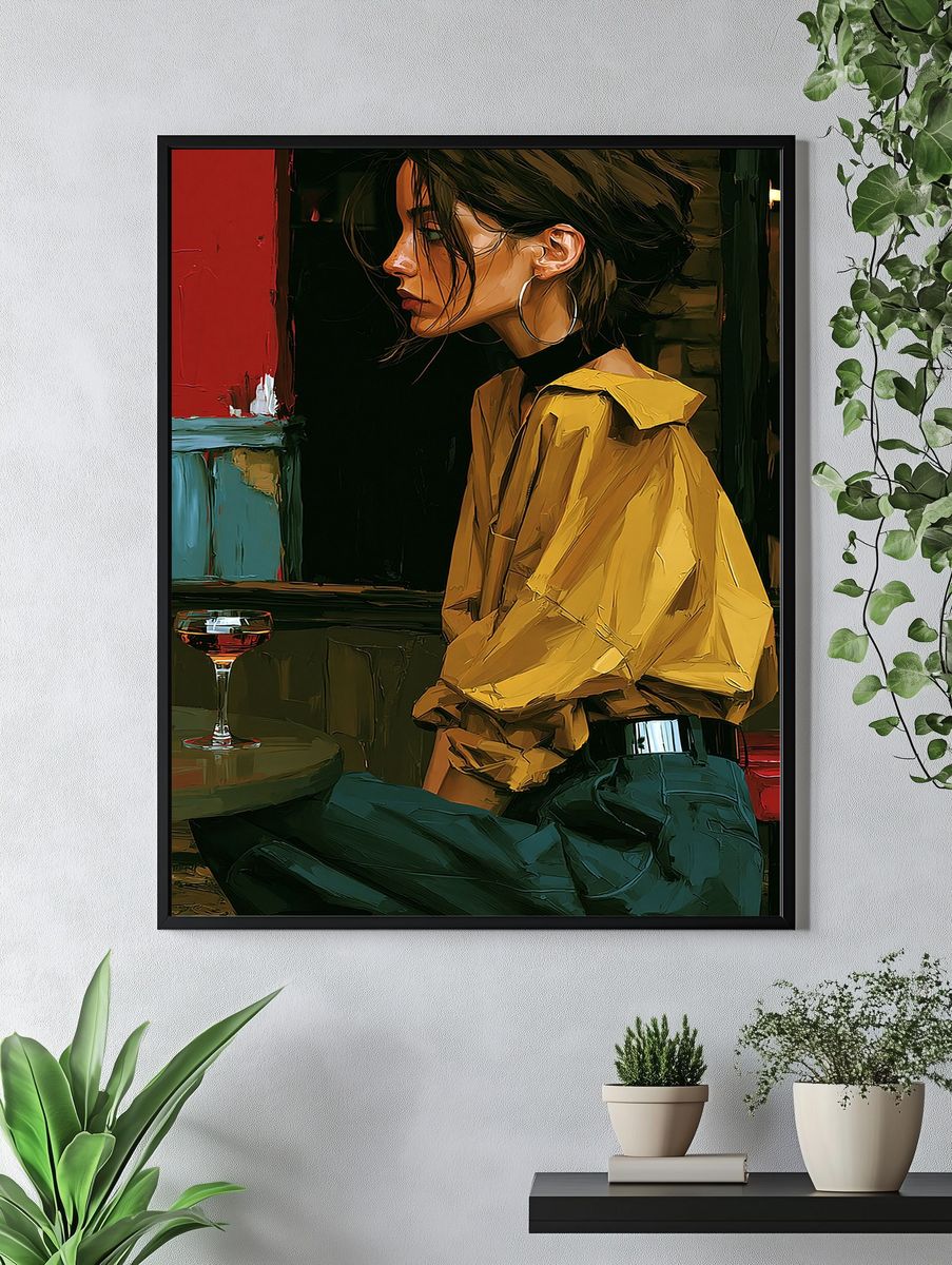 Urban Portrait Illustration Poster. — room view 4