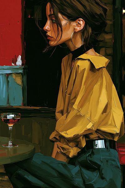 Urban Portrait Illustration Poster. poster