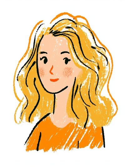 Blonde Portrait Illustration Poster.