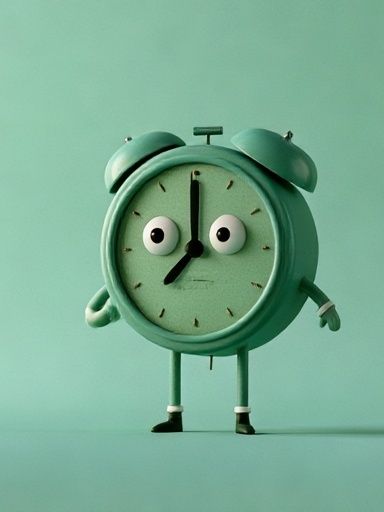 Cute Alarm Clock Illustration Poster. poster detail