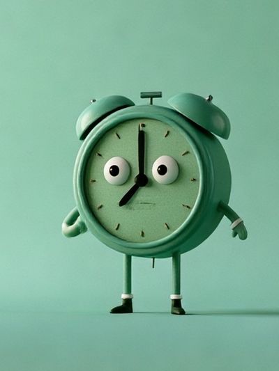 Cute Alarm Clock Illustration Poster. poster