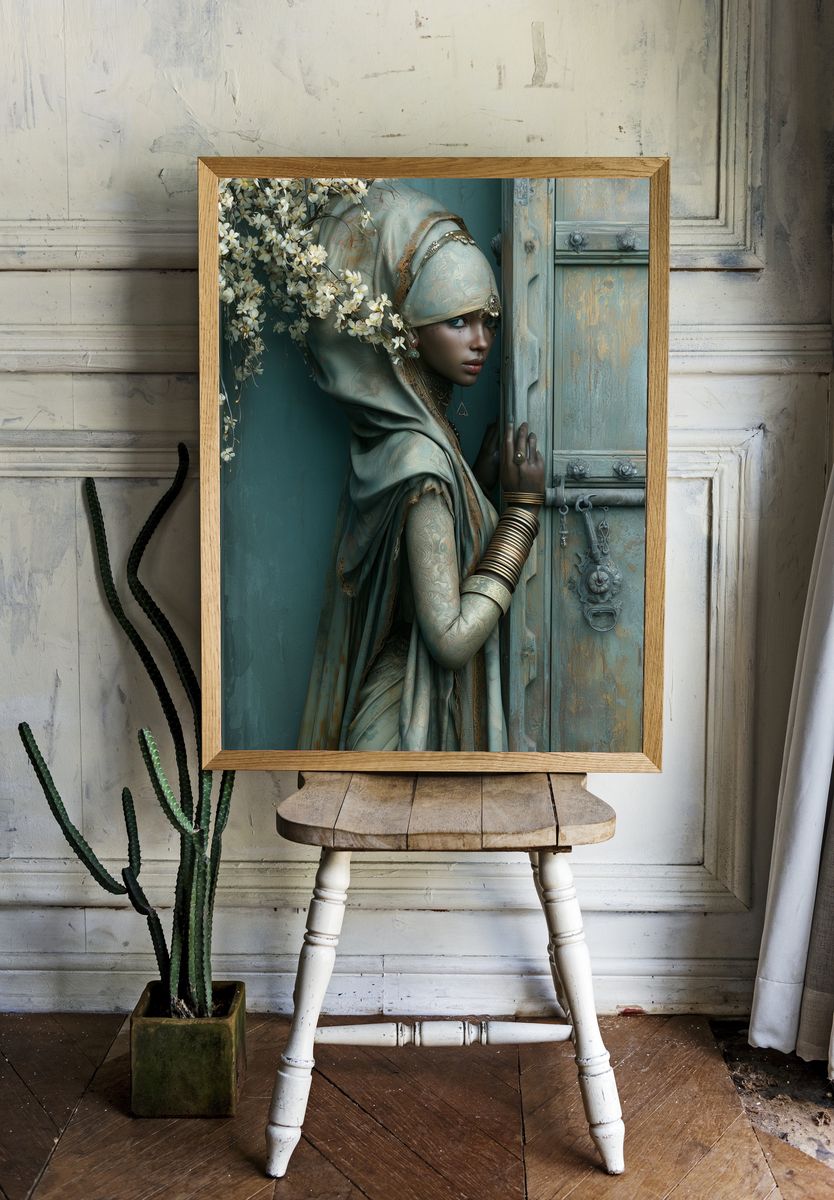 Mystic Doorway Portrait Print. room preview