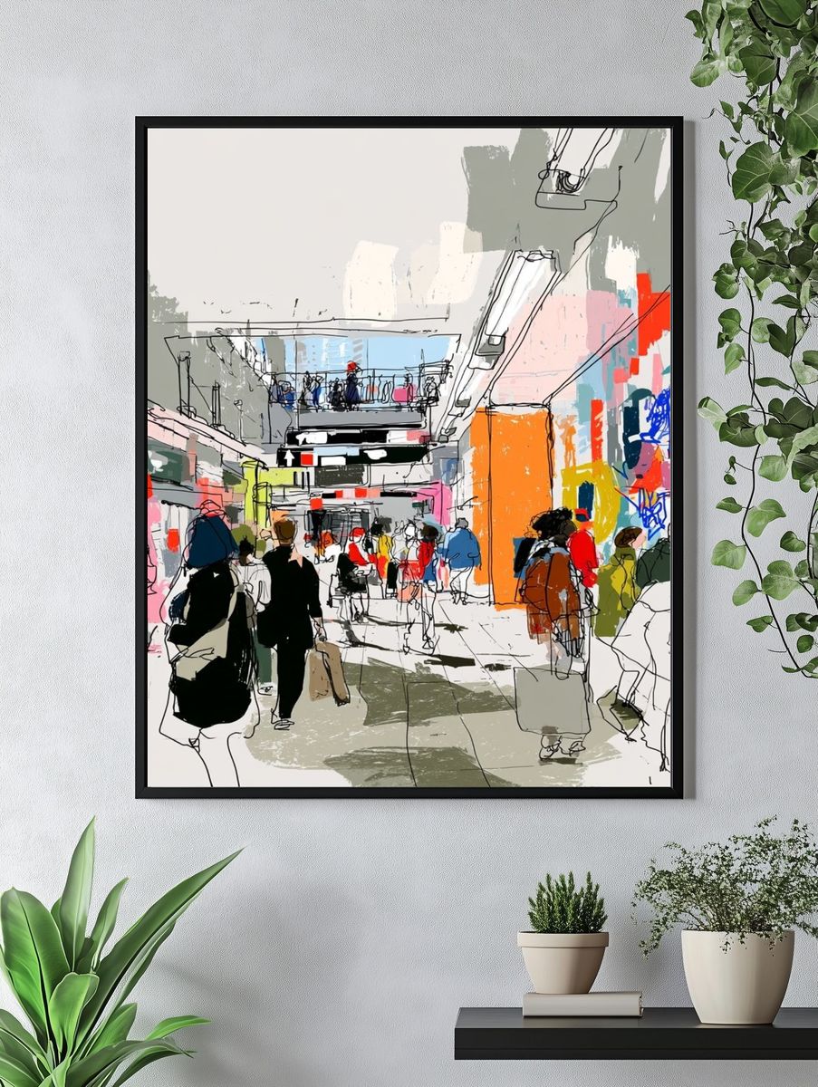 Urban Station Sketch Poster. — room view 4