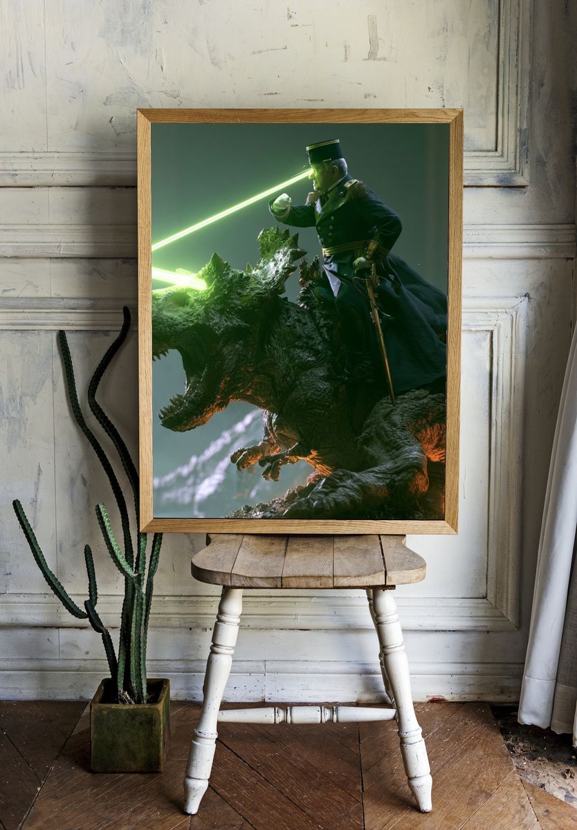 Laser Cavalry Dragon Poster. — room view 1