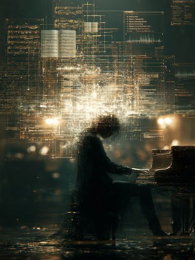 Piano Vision Digital Art Poster. poster print