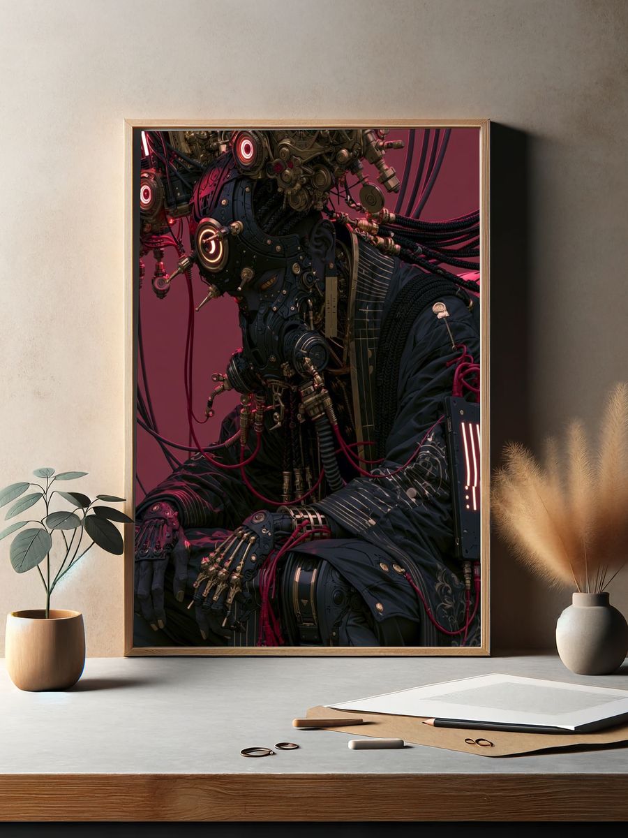 Orc Warrior Portrait Print. — room view 2