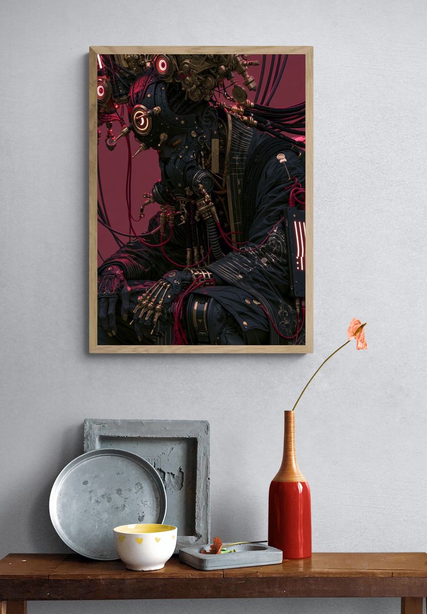 Orc Warrior Portrait Print. — room view 3