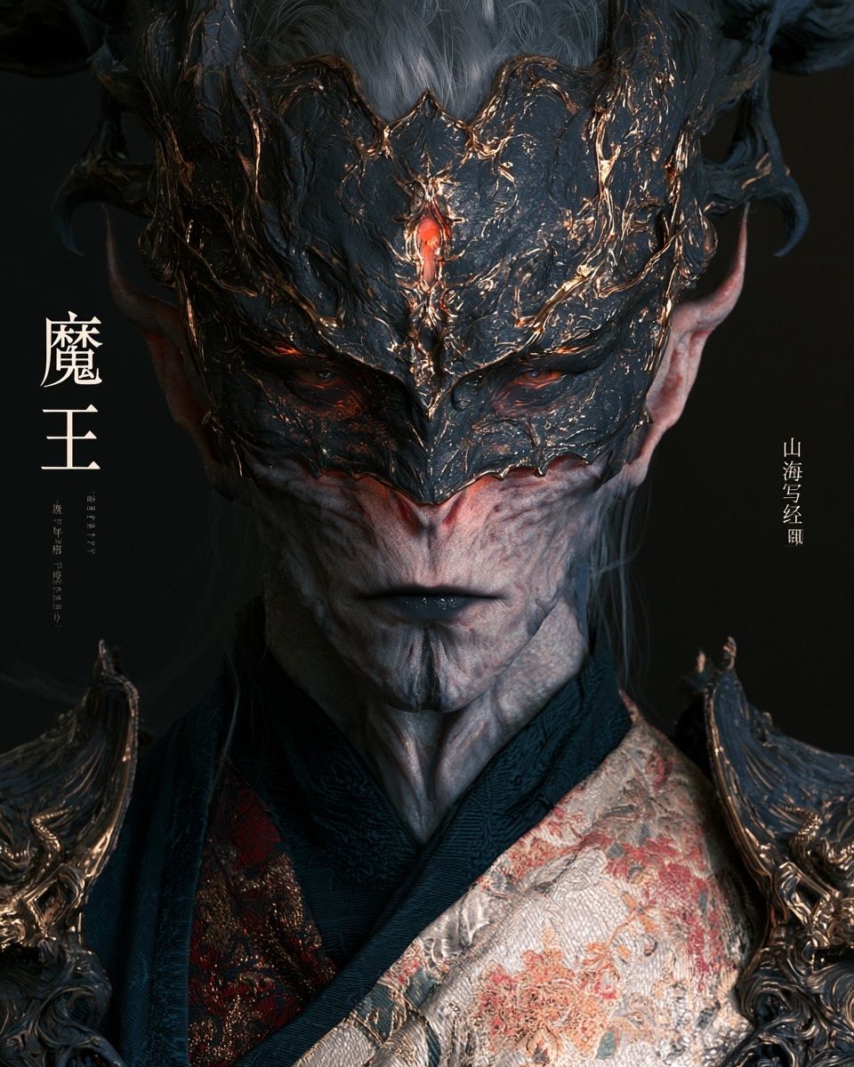 Demon King Fantasy Illustration Poster. poster — illustration art