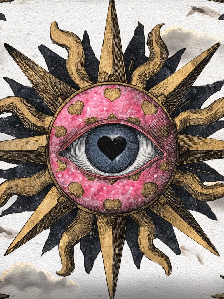 Mystic Eye Sun Illustration Poster. poster detail