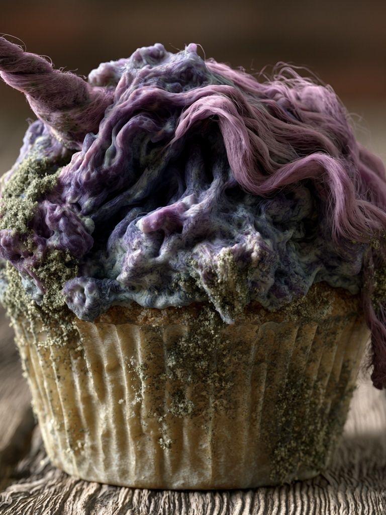 Surreal Unicorn Cupcake Print. poster detail